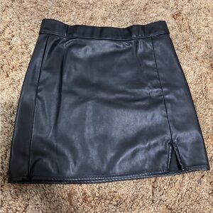 Wonder Nation Black Faux Leather Mini Skirt